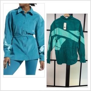 Reebok Cardi B Corduroy shirt jacket. Women’s medium oversized. NWT